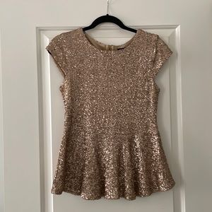 Sequin Peplum Top